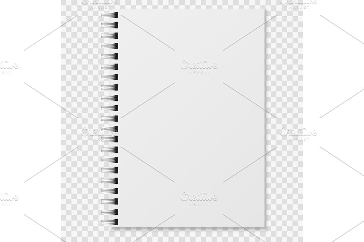 Realistic notebook. Blank closed in Objects - product preview 8