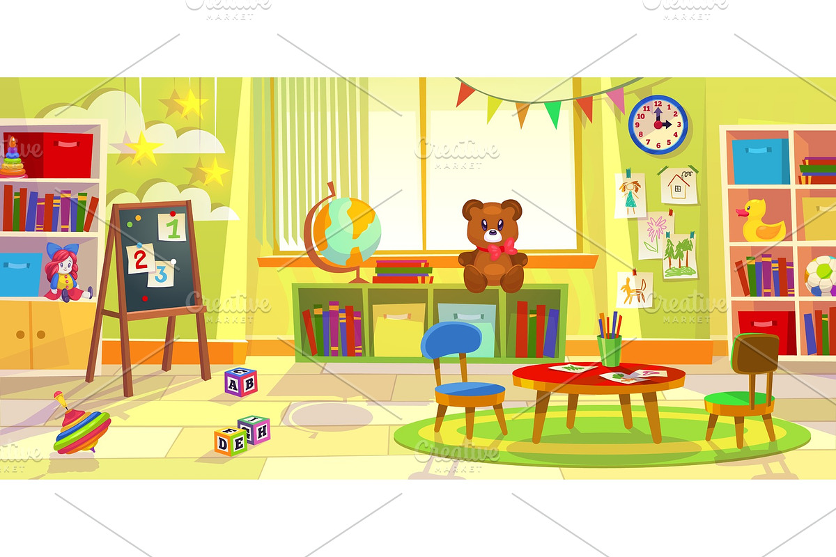 Kids playroom. Kindergarten child in Objects - product preview 8