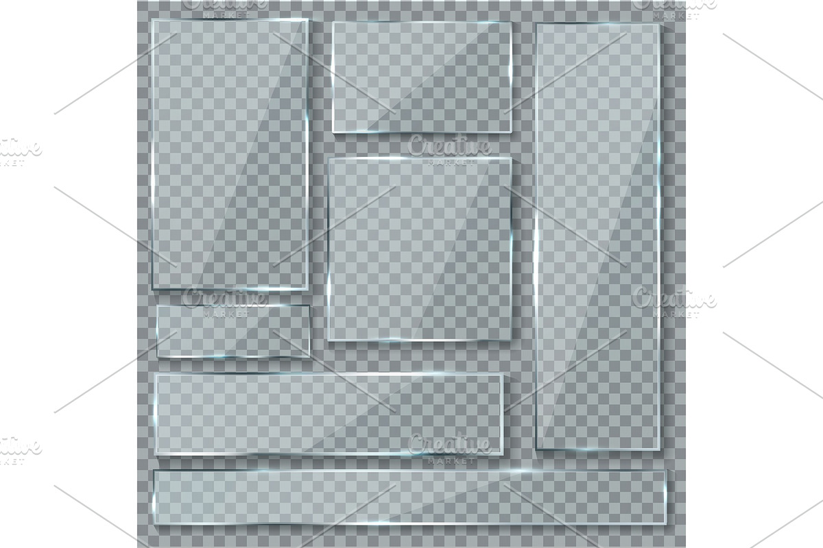 Glass plate. Glass texture effect in Textures - product preview 8