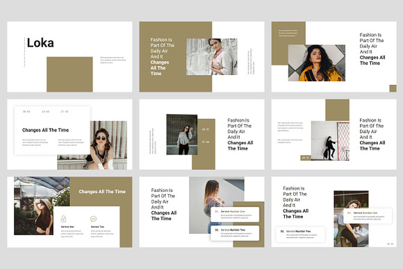 Loka - Fashion PowerPoint in PowerPoint Templates - product preview 1