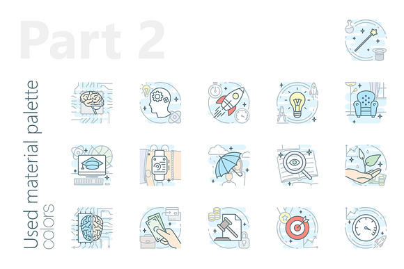 Social iconset (colored outline) in Icons - product preview 2