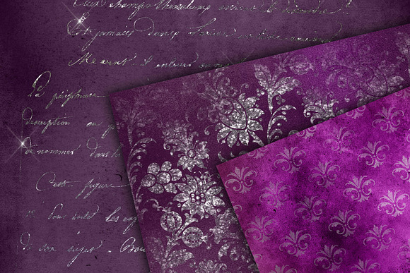 Distressed Purple & Silver in Textures - product preview 1