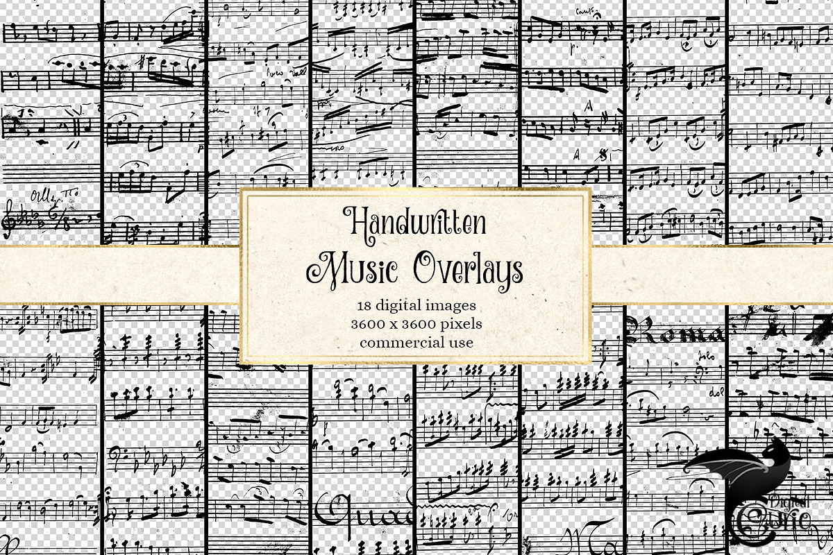 Handwritten Music Overlays in Textures - product preview 8