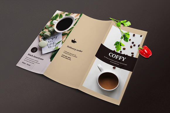 Trifold Restaurant Menu Template in Flyer Templates - product preview 2