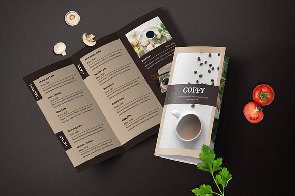 Trifold Restaurant Menu Template in Flyer Templates - product preview 3