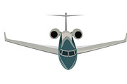 Privat jet, airpane, vector