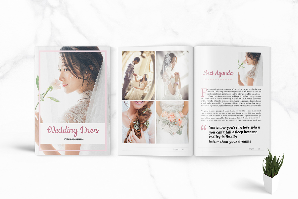 Weddings Photography Magazine in Brochure Templates - product preview 8