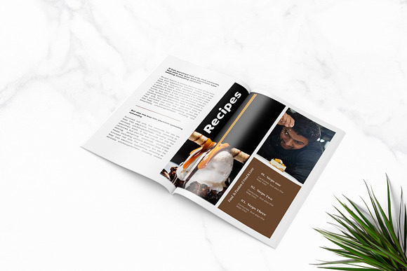 Food Magazine Template in Brochure Templates - product preview 3
