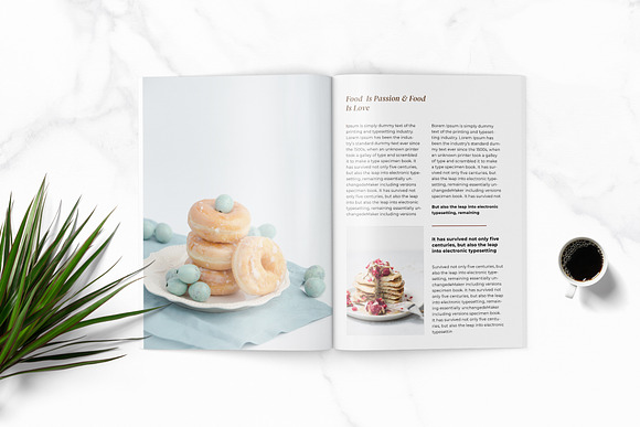 Food Magazine Template in Brochure Templates - product preview 4