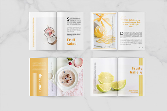 Fruits - Food Magazine Template in Brochure Templates - product preview 3