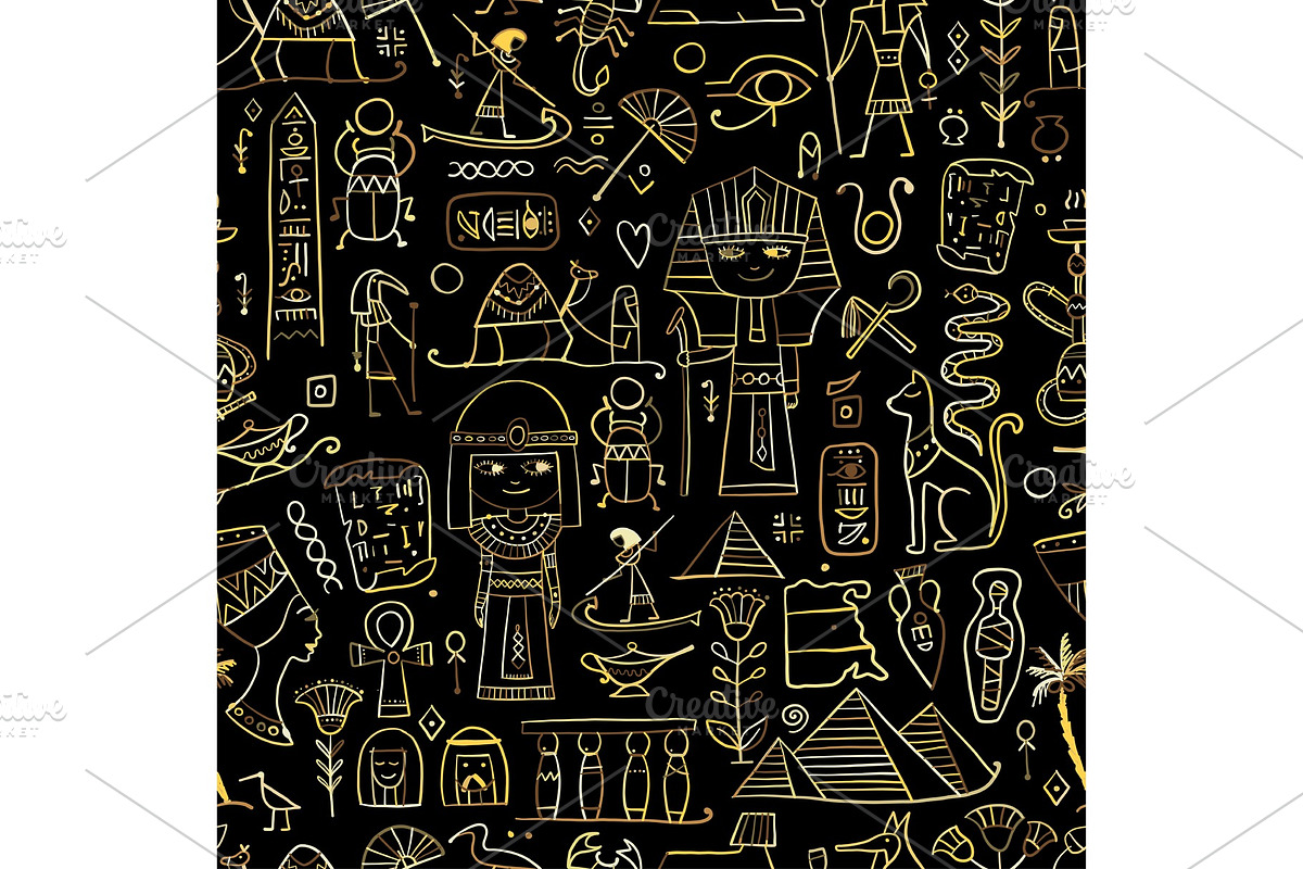 Travel to Egypt. Seamless pattern in Textures - product preview 8