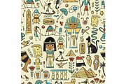 Travel to Egypt. Seamless pattern