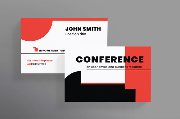 Conference Business Card in Business Card Templates - product preview 1