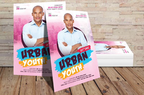 Urban Youth Leadership Church Flyer in Flyer Templates - product preview 1