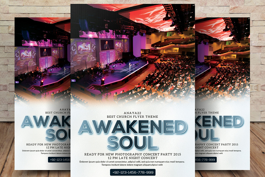 Awakened Soul Church Flyer in Flyer Templates - product preview 8