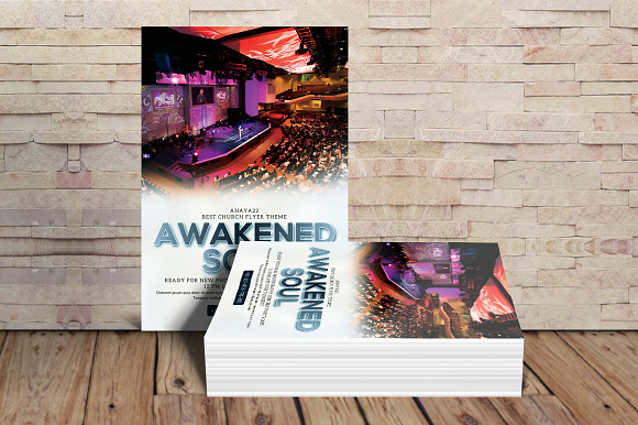 Awakened Soul Church Flyer in Flyer Templates - product preview 2