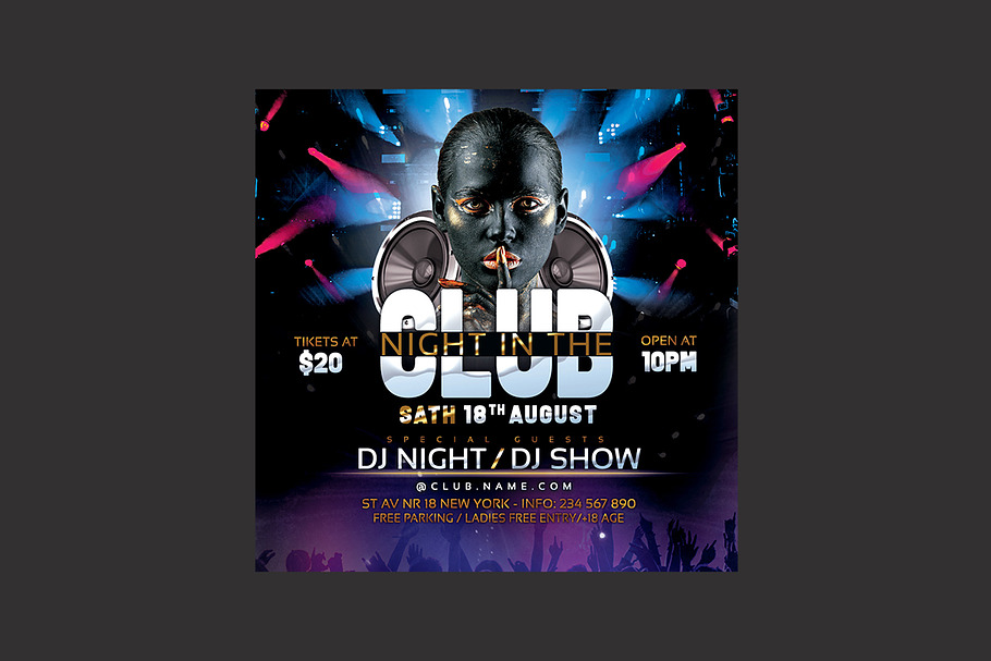 Night Club Flyer in Flyer Templates - product preview 8