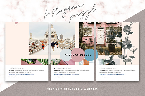 #InstaGrid 6 - Canva Puzzle Template in Instagram Templates - product preview 7