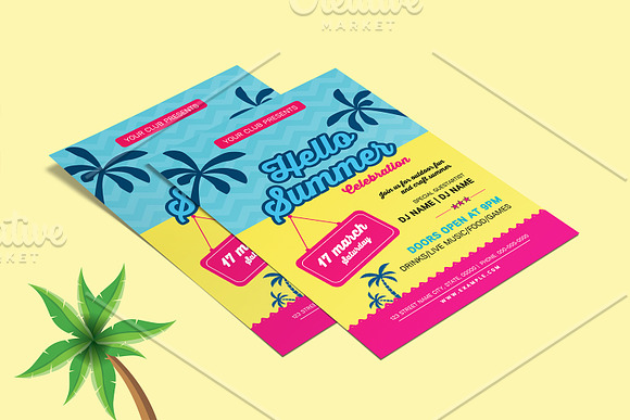 Summer Party Flyer -V1055 in Flyer Templates - product preview 1