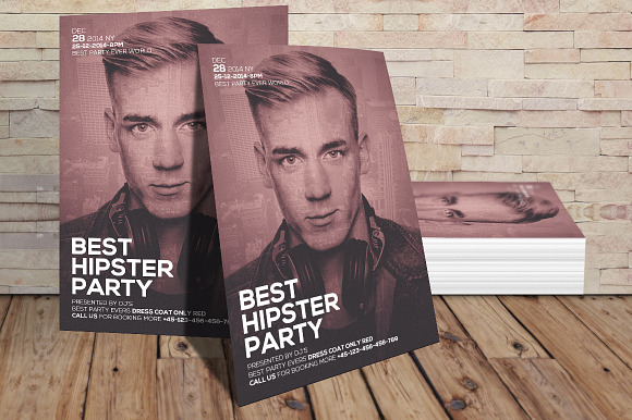 Hipster Party Flyer in Flyer Templates - product preview 1