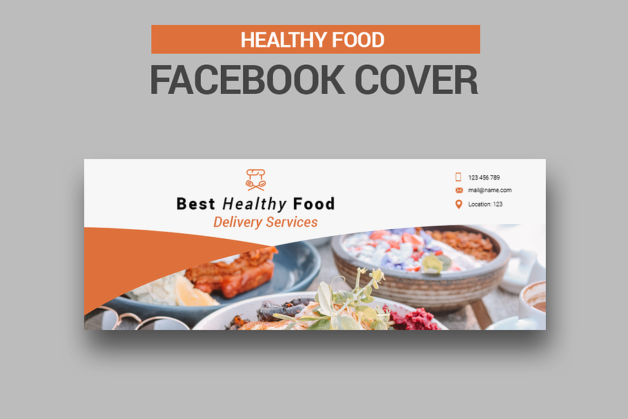Healthy Food - Facebook Cover in Facebook Templates - product preview 8