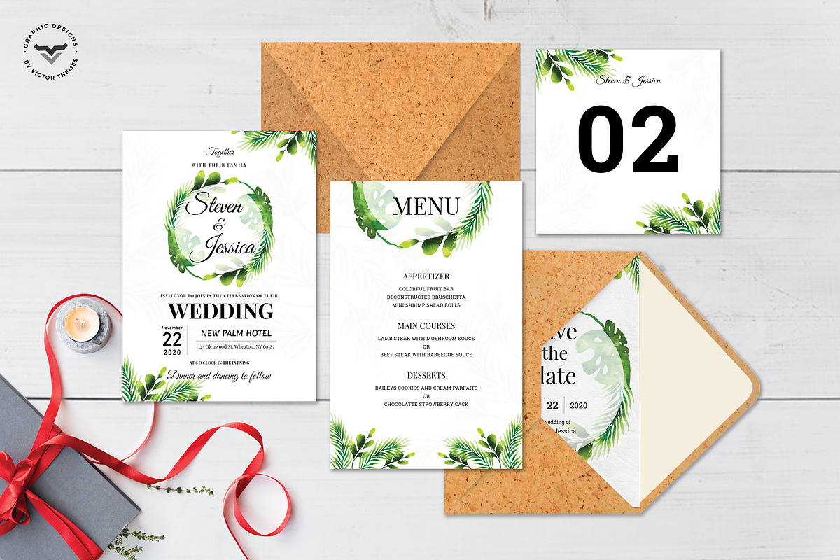 Wedding Invitation Template Pack in Card Templates - product preview 8