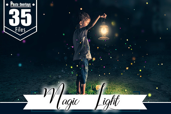35 magic shine light photo overlays