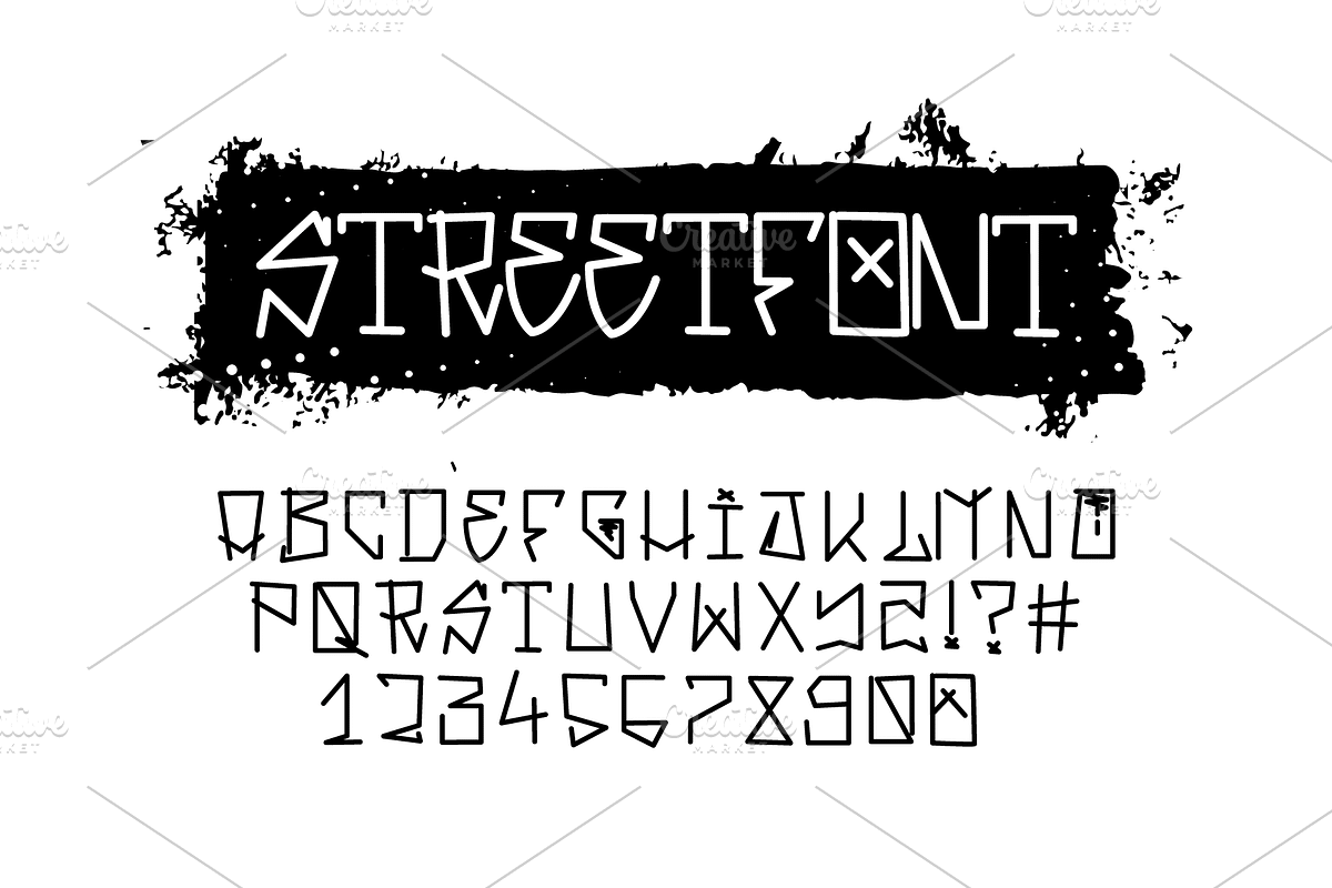Graffiti Font. Street Tag Alphabet in Blackletter Fonts - product preview 8