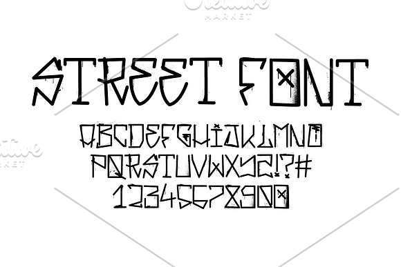 Graffiti Font. Street Tag Alphabet in Blackletter Fonts - product preview 1
