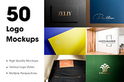 50 Logo Mockup Branding Bundle - V1