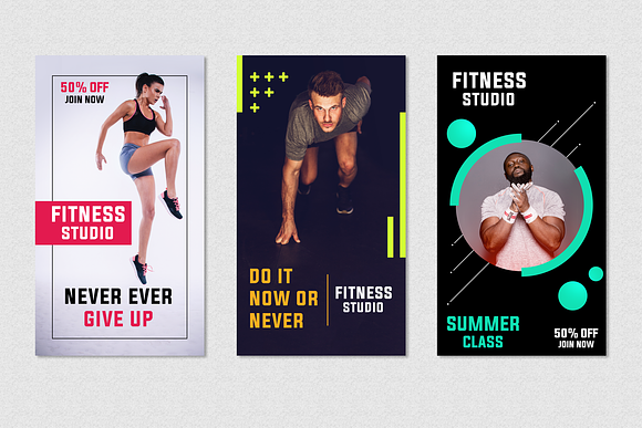Fitness Instagram Story Templates in Instagram Templates - product preview 1