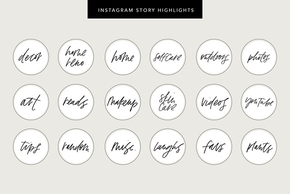 Hand-Lettered Instagram Highlights in Instagram Templates - product preview 2