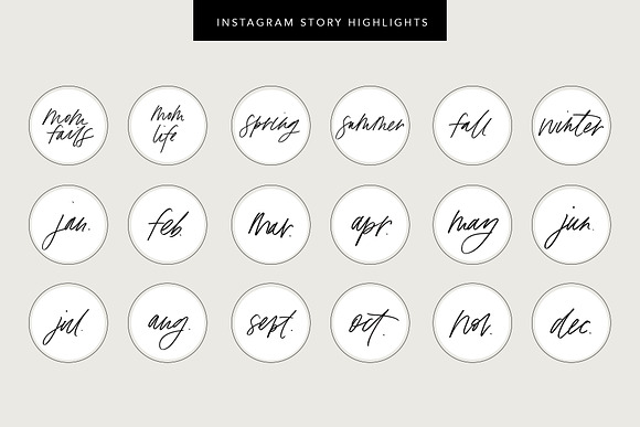 Hand-Lettered Instagram Highlights in Instagram Templates - product preview 4