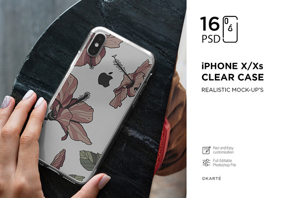 iPhone Xs Clear Case Mock-Up vol.2