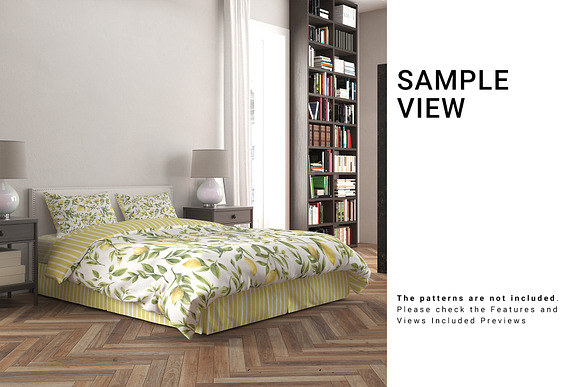 Bed Linen with Tailored Bed Skirt in Product Mockups - product preview 4