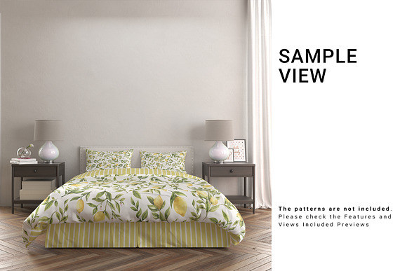Bed Linen with Tailored Bed Skirt in Product Mockups - product preview 7