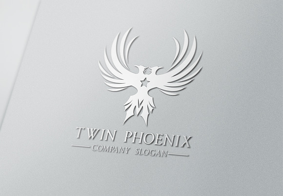 Phoenix Twins in Logo Templates - product preview 1