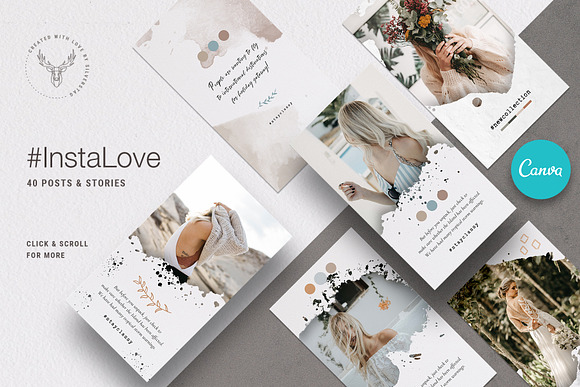 PS+Canva #InstaLove Posts & Stories in Instagram Templates - product preview 8