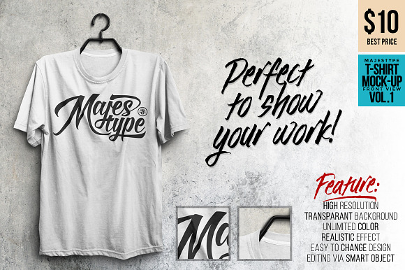 MJT Realistic T-Shirt Mock-Up in Product Mockups - product preview 4