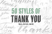 50 Styles of Thank You - Handwritten