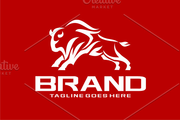 Bull Flames in Logo Templates - product preview 1