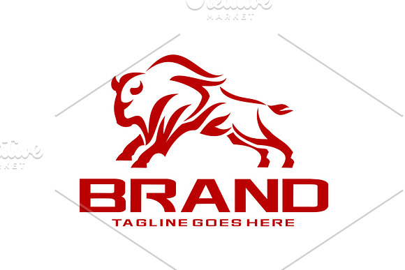 Bull Flames in Logo Templates - product preview 2