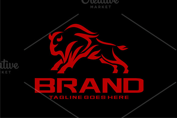 Bull Flames in Logo Templates - product preview 3