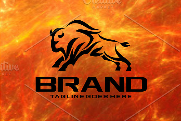 Bull Flames in Logo Templates - product preview 4