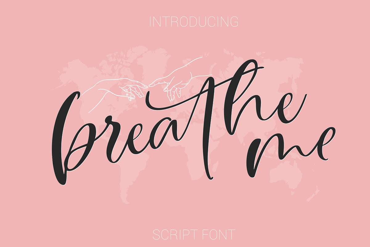 Breathe Me Script font in Script Fonts - product preview 8