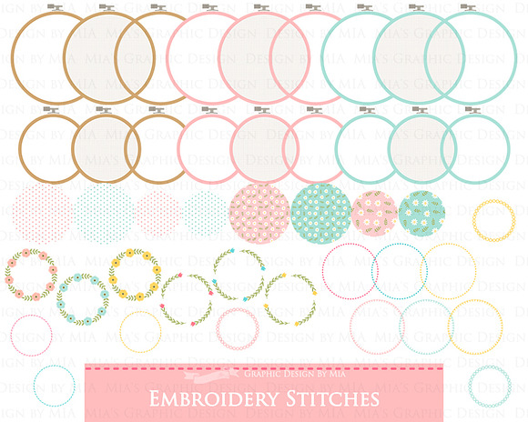 Sewing, Embroidery, Cross Stitches in Illustrations - product preview 3