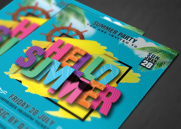 Summer Party Flyer in Flyer Templates - product preview 3