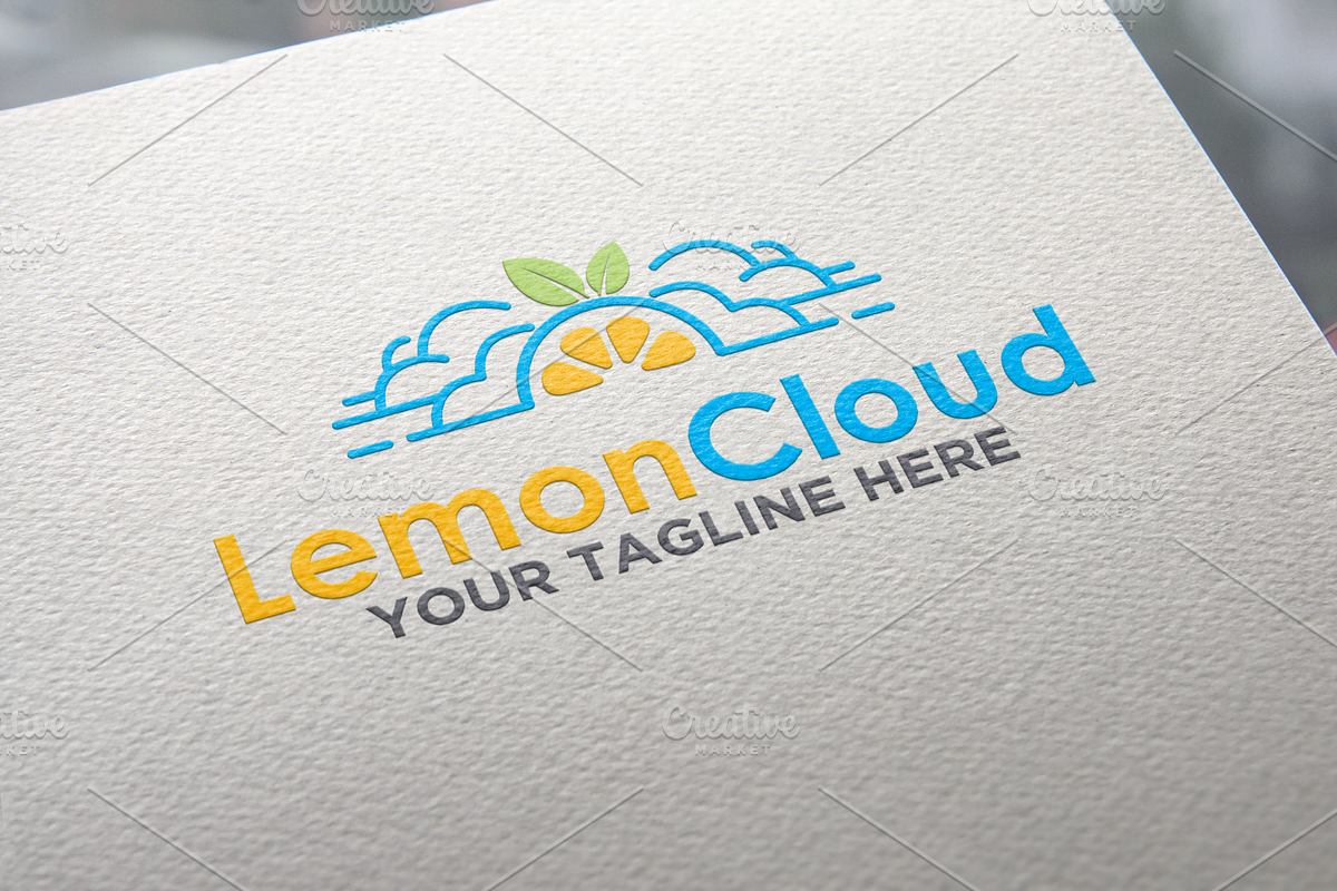 Lemon Cloud Logo in Logo Templates - product preview 8