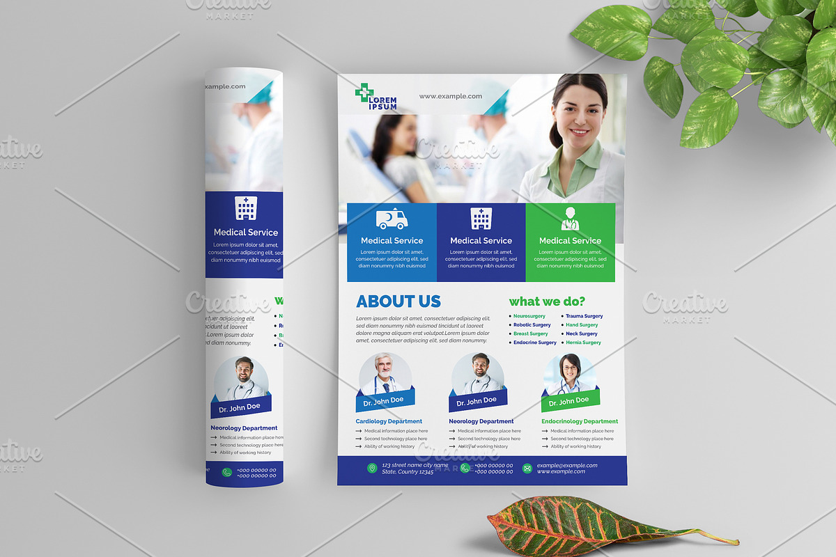 Medical Flyer With Doctors Details in Flyer Templates - product preview 8