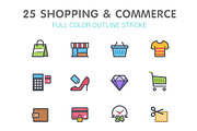 25 Shopping & Commerce Color Icon